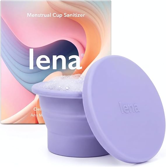 Lena Cleaning Container for Menstrual Cups, Compact, Light Purple