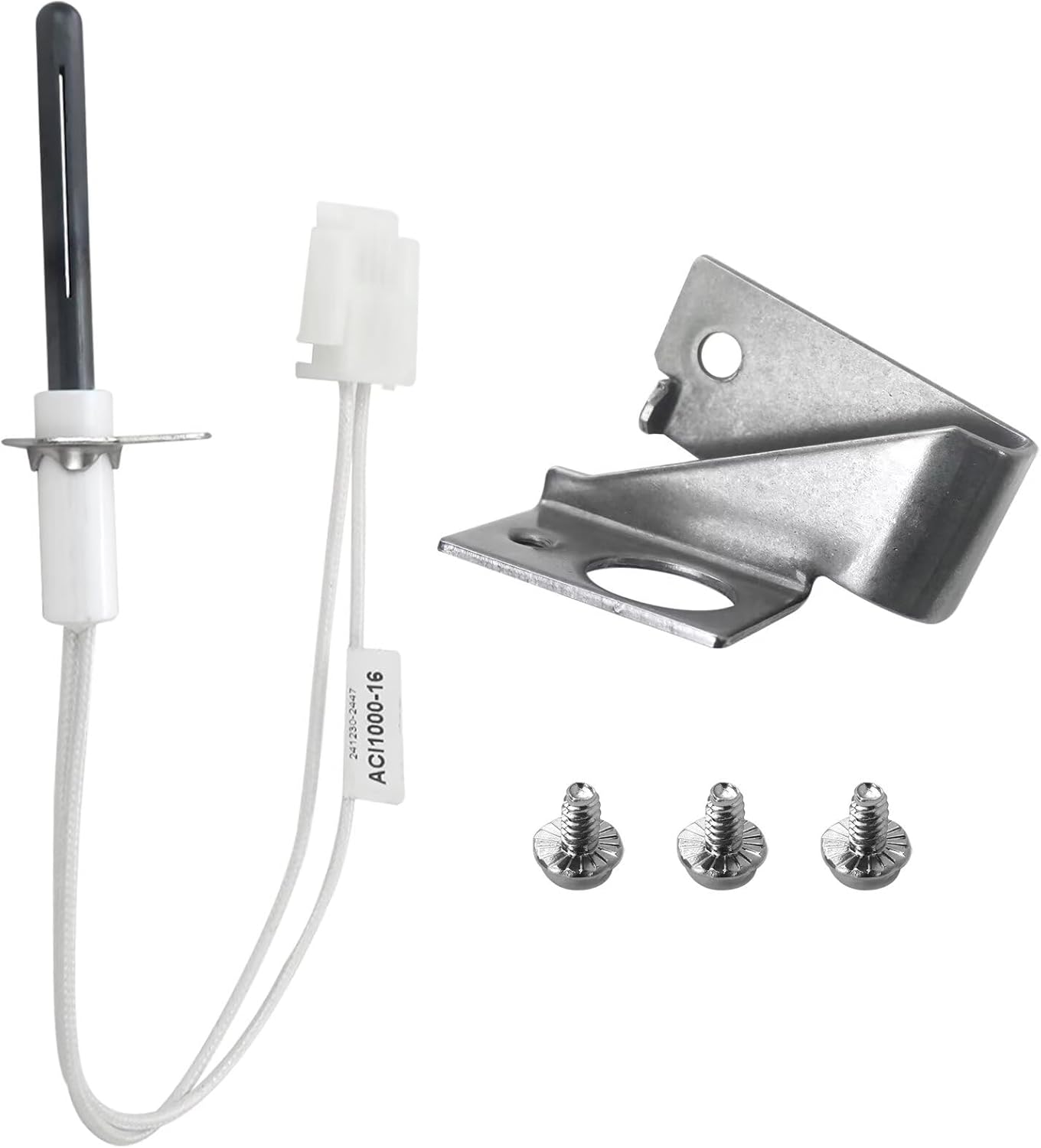903110A Furnace Hot Surface Ignitors With Plug, Round Silicon Nitride Universal Hot Surface Igniter Kit Replace 632313, 632313C, FC047 Easy Installation for Nor-dyne M1MD077, M1MD090