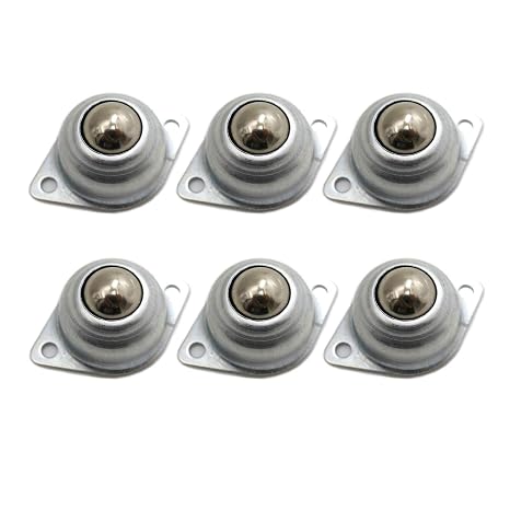 DGQ 58 Swivel Ball Caster Roller Transfers Set of 6 Swivel Ball Castor Furniture Trolley Screw Mounted Round Casters