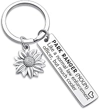 7RVZM Park Ranger Keychain Park Ranger Appreciation Gift Park Ranger Coworker Jewelry