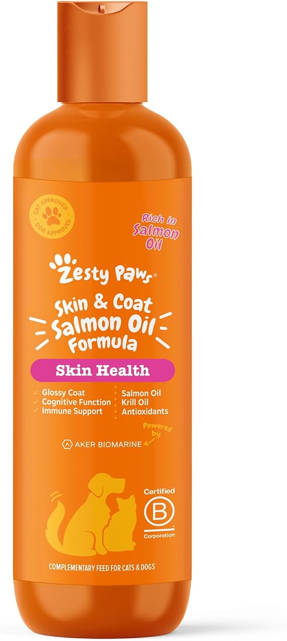 Zesty Paws Skin & Coat Salmon Oil For Cats & Dogs, 250ml