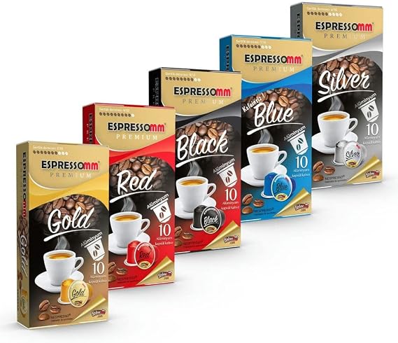 Espressomm® Premium Mixed Aluminum Capsule Coffee (50 Pieces) - Nespresso® Compatible*