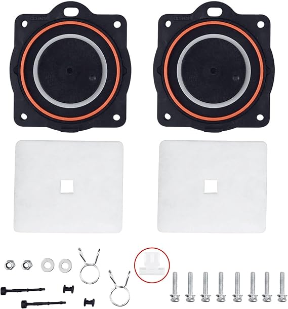 Karbay HP60/80 Air Pump Rebuild Kit for Hiblow HP 80, HP 60 Aerators, HP-80-0110, Included Diaphram, Filter and Screws Kit.