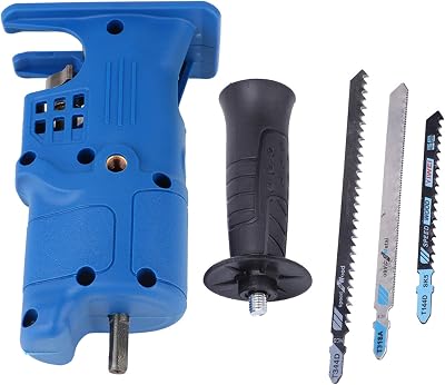 Reciprocating Saw Kit, Portable Electric Reciprocating Saw Jig Saw Attachment For Wood And Metal Cutting