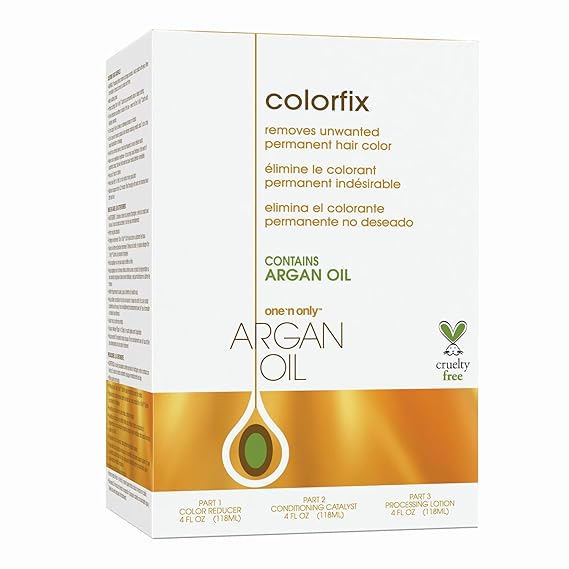 One 'n Only Colorfix Hair Color Remover Kit & Non-Damaging Stripper, 1 Ct | Permanent Dye Removal, Targeted Pigment Correction for Colored Strands of All Textures, Cruelty-Free Formula with Argan Oil