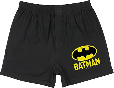 DC Comics Mens Batman Classic Logo Tag-Free Boxer Shorts Underwear Lounge Sleepwear