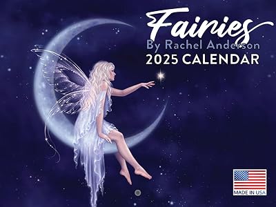 Rachel Anderson Fairy Calendar 2025 Fairies Fantasy Monthly Wall Calender 12 Month | American Made In The USA