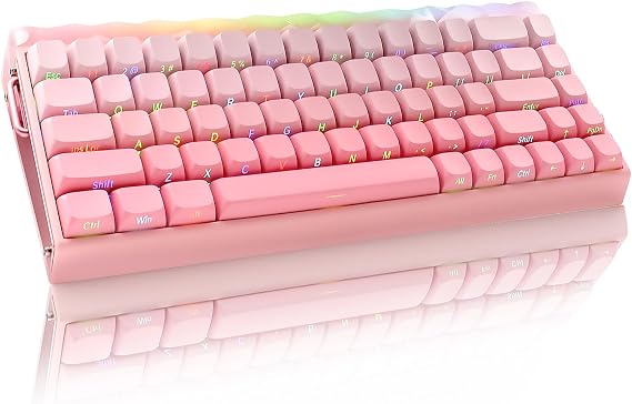 Adventurers Aula Hero68HE Gaming Mechanical Keyboard with Magnetic Switches - 8KHz, 128K Rapid Trigger, Wired RGB, Water-Resistant (Pink Gradient)