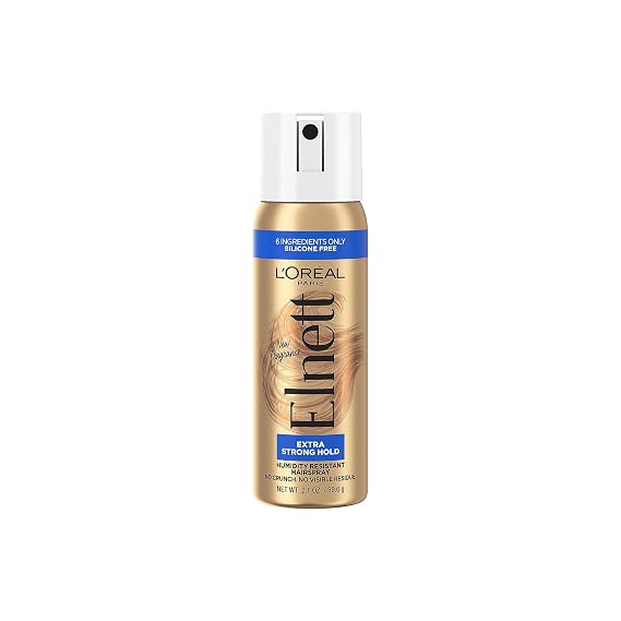 L'Oreal Paris Elnett Satin Hairspray Extra Strong Hold Travel Size 2.2 Ounce (1 Count) (Packaging May Vary)