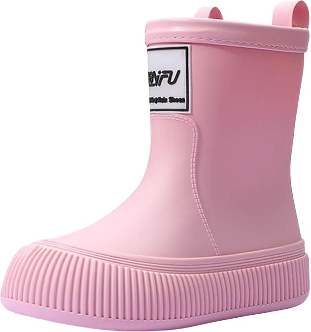 IWIHMIV Toddler Waterproof Shoes Rainboots for Toddlers Boys Kids Rain Boots Waterproof Rubber Boots Kid Rain Boots