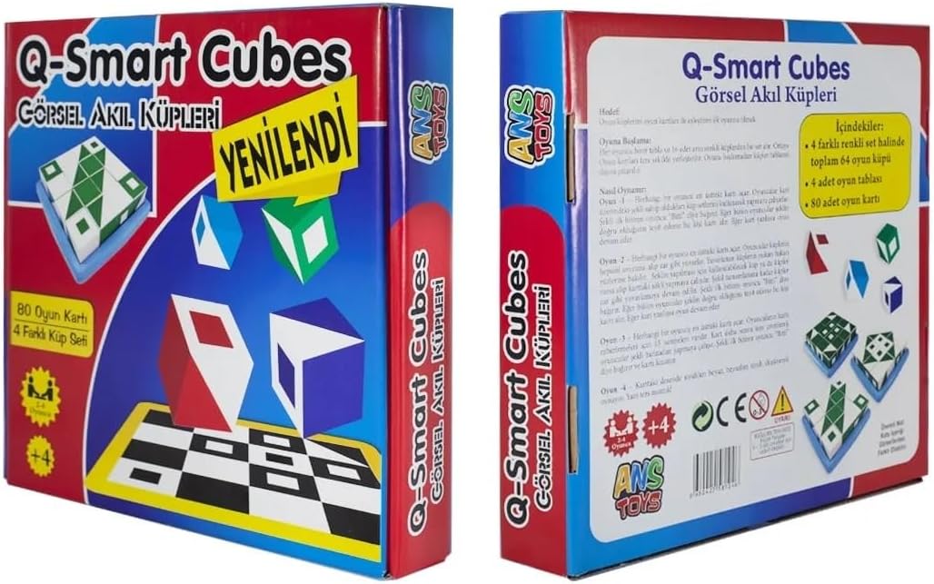 Q-boxx Cubes Qbitz Görsel Akıl ve Zeka Küpleri (YENİLENDİ) Q-bitz Q-smart Q Smart Küp Oyunu