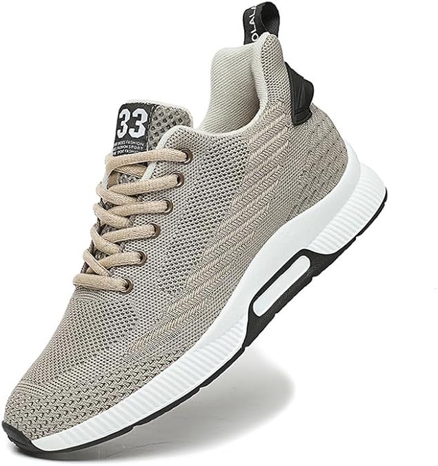 Elevator Shoes Men Elevator Sneakers Invisible Height Increasing 2.4 Inches Taller Elevator Sports Mesh Height Boosting Shoes