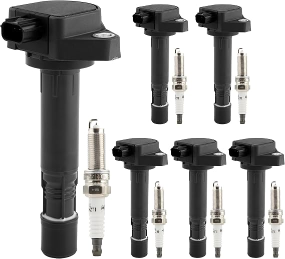 UF624 Ignition Coil Packs & Spark Plugs Fit for 2009-2015 Honda Pilot 3.5L
