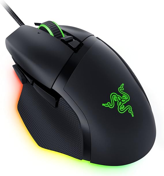 Razer Basilisk V3 35K - Fully Customizable Ergonomic Wired Gaming Mouse - Focus Pro 35K Optical Sensor (HyperScroll Tilt Wheel, 11-Zone Chroma Lighting, Optical Mouse Switches Gen-3) Black