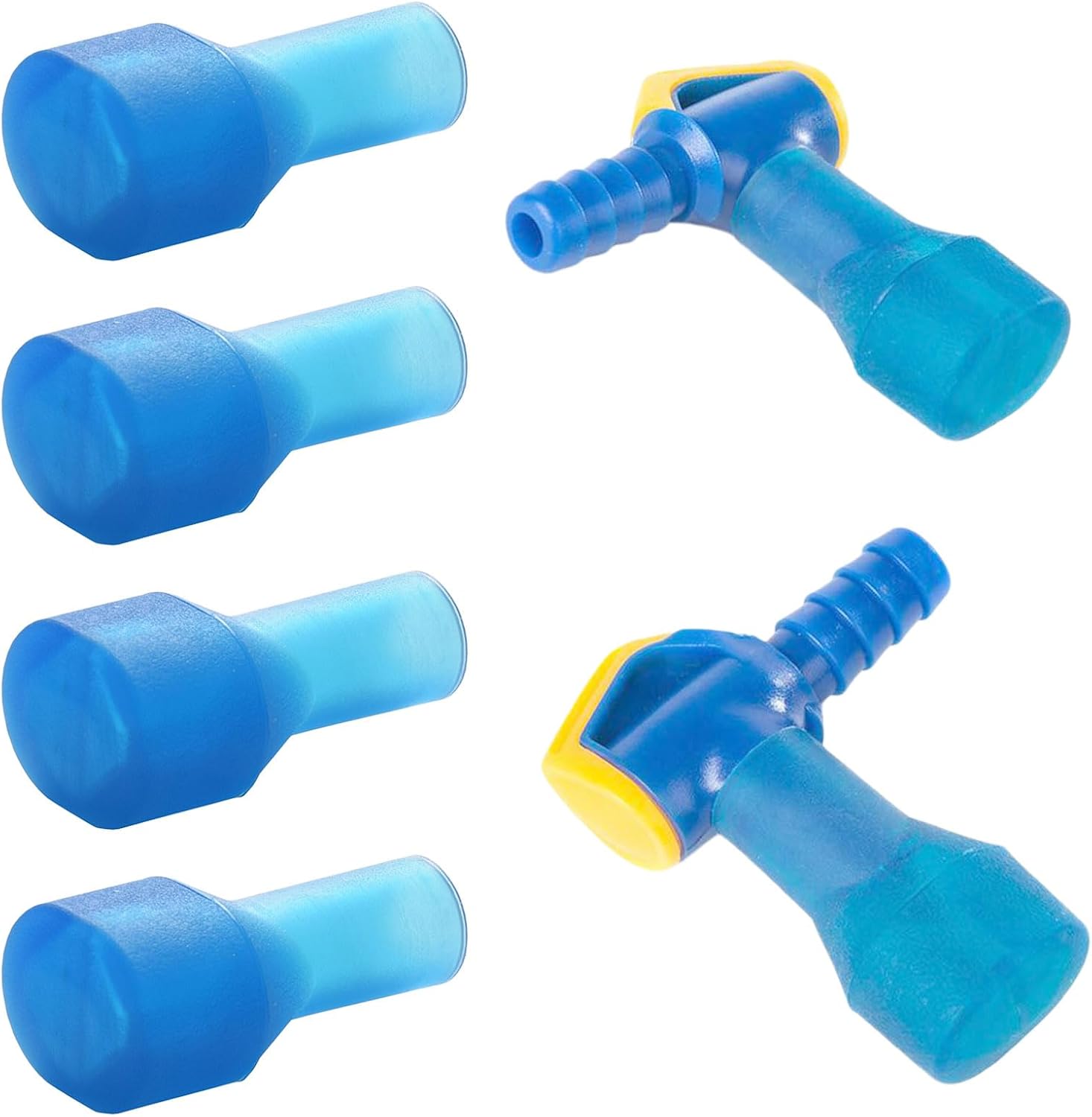 4 Pack Silicone Replacement Bite Valves for Hydration Bladders, Compatible with CamelBak & Platypus Backpack Water Reservoir, Durable Leak-Proof Mouthpiece Valve