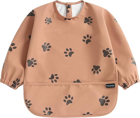 Weaning Bib with Long Sleeves & BLW, Soft and Skin-Friendly Material