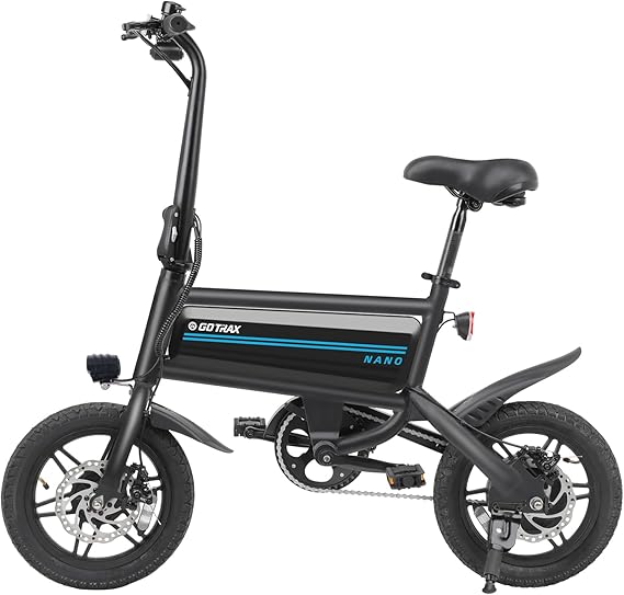 Gotrax Nano 14" Folding Electric Bike for Adults & Teens, Max 25 Miles