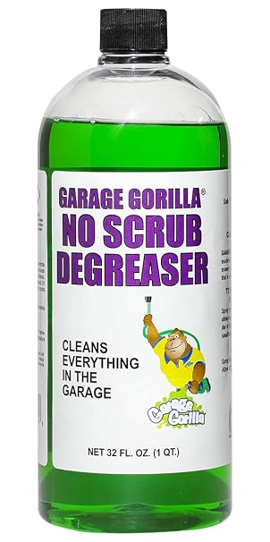 No Scrub Degreaser | Heavy-Duty Cleaner for Oil Spots, Grills, Engines, Tools, Tractors & Lawn Mowers | Cuts Grease Without Scrubbing | Ready-to-Use | 32 oz (2-Pack)