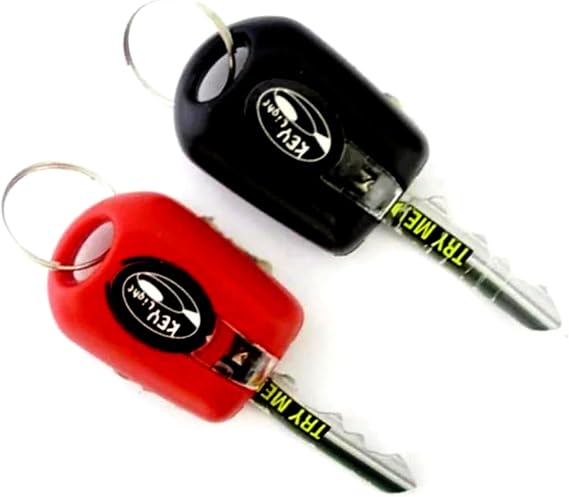 Bistras 2 pk Key Cover LED Bright Light Keychain Flashlight Keyring Assorted Colors