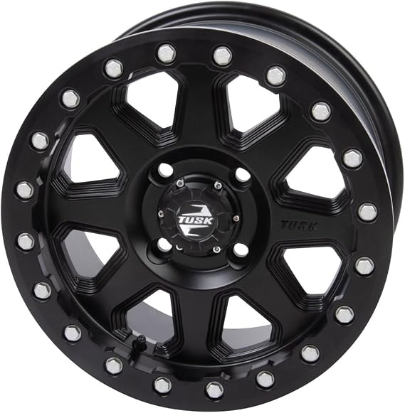 4/156 Tusk Uinta Beadlock Wheel 15x7 5.0 + 2.0 Matte Black For Polaris Sportsman WV850 HO 2014