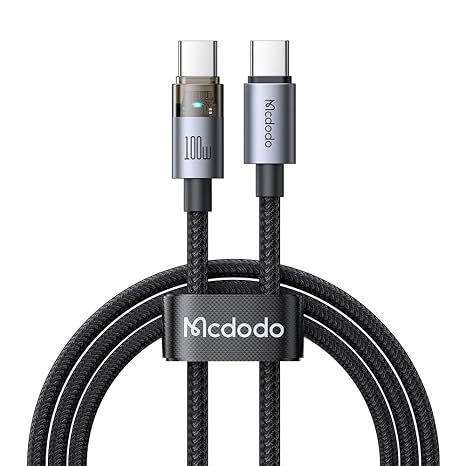 Mcdodo Ca-5580 Type-C TO Type-C 100W 1.2M Hızlı Şarj VE Data Kablosu 1,2M Siyah