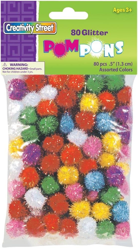 Creativity Street Glitter Pom Pons