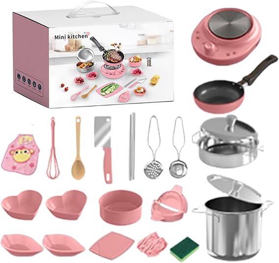 Kids Kitchen Play Set | Cooking Toys | Educational, Interactive, Realistic Appliances, Safe Tool Set, Indoor Play for Men and Women
