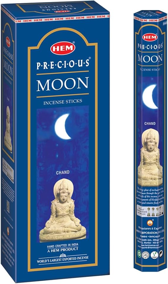 HEM - The Moon Incense Sticks - Pack of 6 - 120 count - 301g