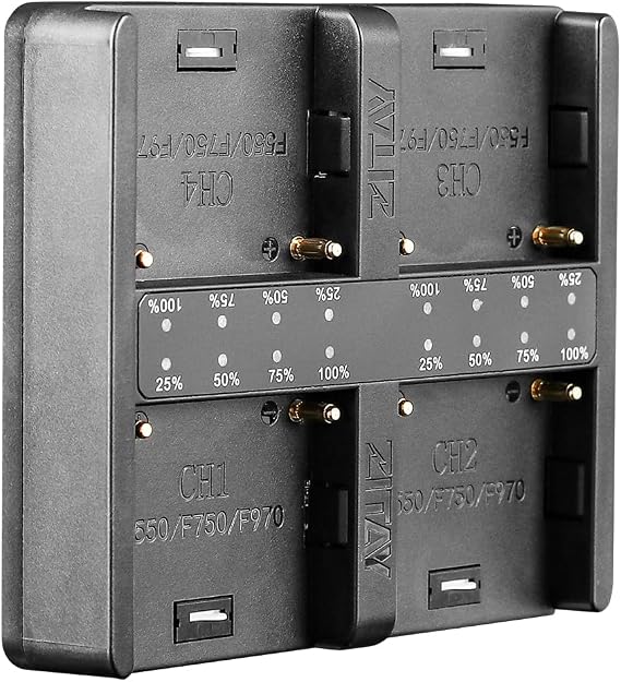 4-Channel USB C Fast Charging Station for Sony NP-F550, NP-F750, NP-F770, NP-F970 Batteries