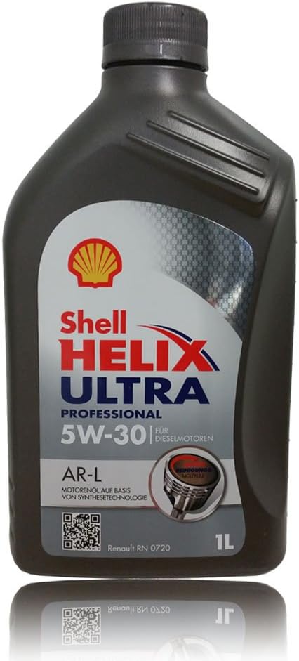 Shell Helix Ultra Professional AR-L, 5W-30 Fully Synthetic Motor Oil, For Diesel Engines, 1 L