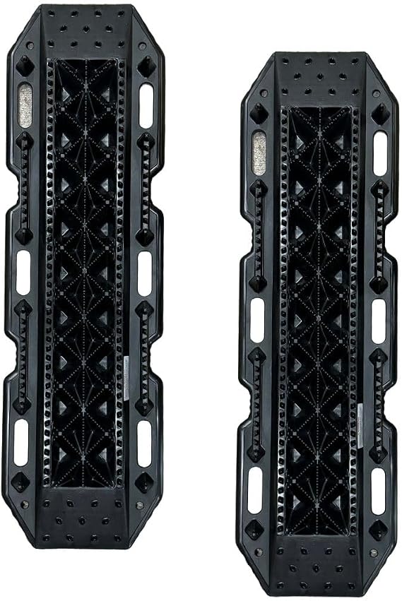 MAXSA 20333-BK Escaper Buddy Largest Heavy-Duty Traction Boards, 2-PK Black | For Off-Roading in Mud, Sand & Snow, Bendable, Durable, Huge 48x14x3" Handles 10 Tons, Made of Polypropylene, Never Get Stuck