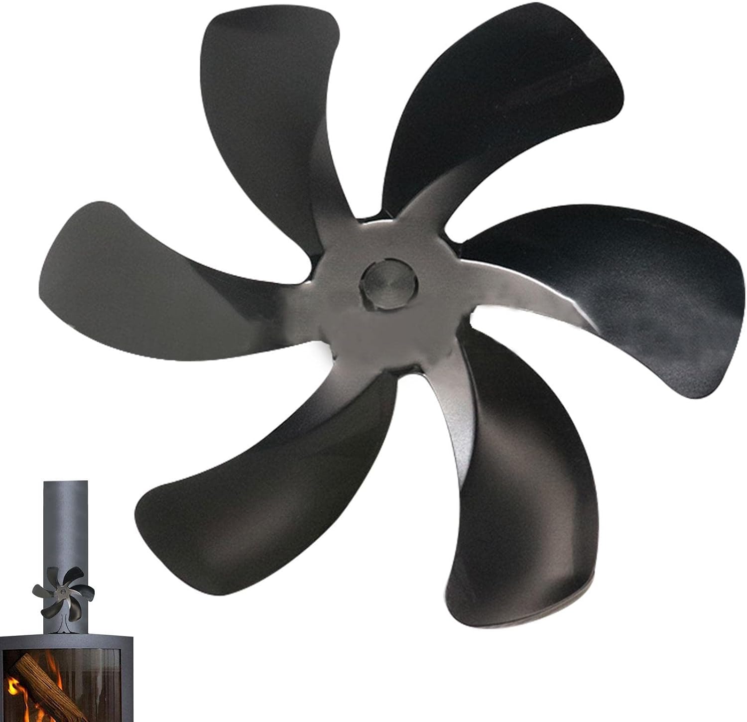 Wood Stove Accessories,Wood Fireplace Fan Blades | Fireplace Fan Blower Accessories for Wood Log Burner Fireplace,Efficient Heat Distribution Fan Blades echesa
