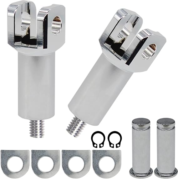 Passenger Foot Peg Supports Mounts Clevis Kit Compatible With Harley Davidson Softail 2000-2006. (chrome)