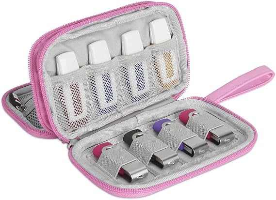 BUBM USB Flash Drive Case, Portable Waterproof Electronic Accessories Bag for USB Flash Drives, SD Cards,Earphone and Other Small Accessories 16 x 9 x 4.5 cm,Gray
