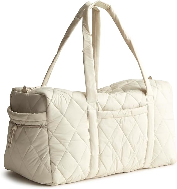 Vera Bradley Women's Featherweight Large Original Duffel Travel Bag, Pumice Stone, One Size