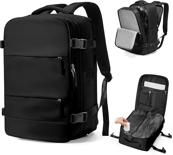 Vacuum Backpack Travel Bag Women Men, Travel Vacuum Bags with Pump, Ryanair Cabin Bag 40x30x20 Travel Backpack Wizz air, Carry-ons Easyjet 45x36x20, Waterproof Casual Daypack Laptop Rucksack