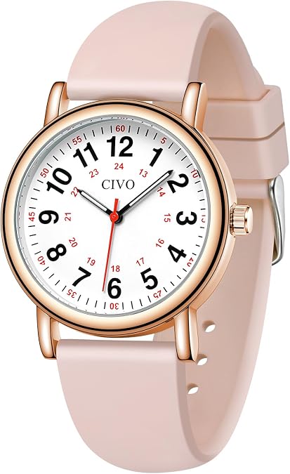CIVO Nurse Watches for Women Men: Analog Waterproof Watch with Second Hand