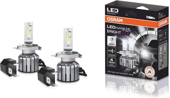 Osram H4 LED Xenon Kit 300% More Light / 12V (For 2 Headlights) with 4 Years Warranty [Energy Class A]