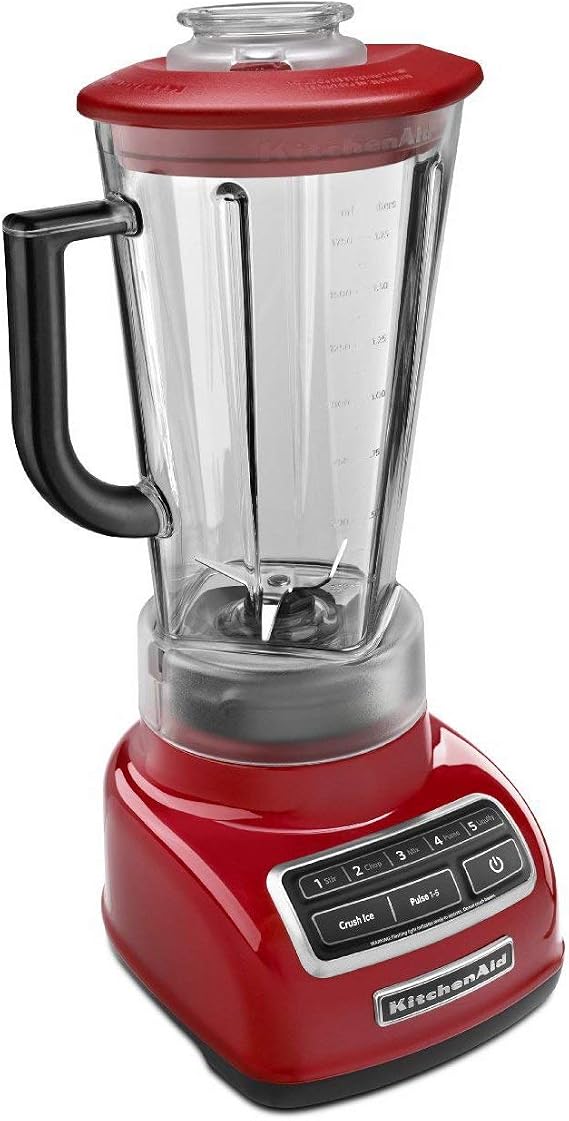 KitchenAid KSB1575ER 5-Speed Diamond Blender with 60 oz. BPA-Free Pitcher, Empire Red