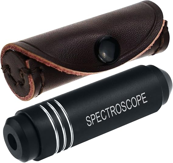 Handheld Diffraction Spectroscope, Pocket-Sized Grating Gemological Spectrometer in a Gem Tool Jewelers Eye Loupe for GIA Use and Quick Identification Gemstone Jewelry Magnifier