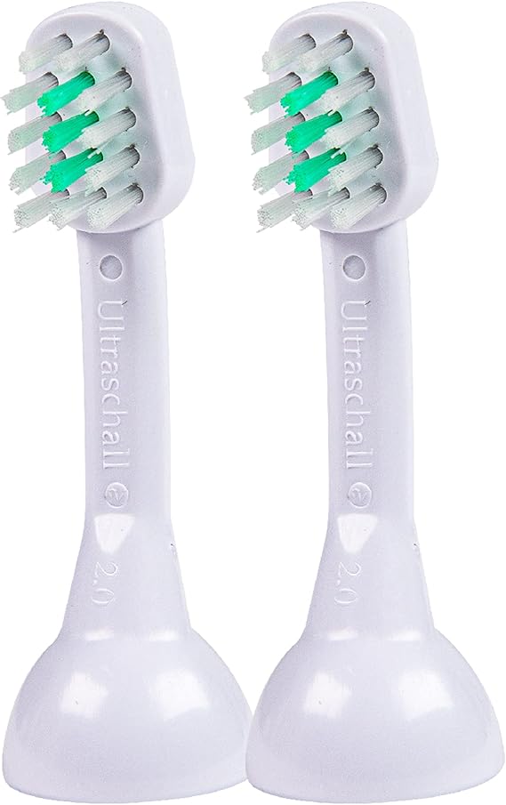 emmi-pet 2X A1 (S2) Small Ultrasonic Toothbrush Heads for emmi-pet 1.0 & 2.0 Ultrasonic Toothbrush I Prevents Tartar, Fights Bad Breath & Gingivitis I Silent & Without Scrubbing