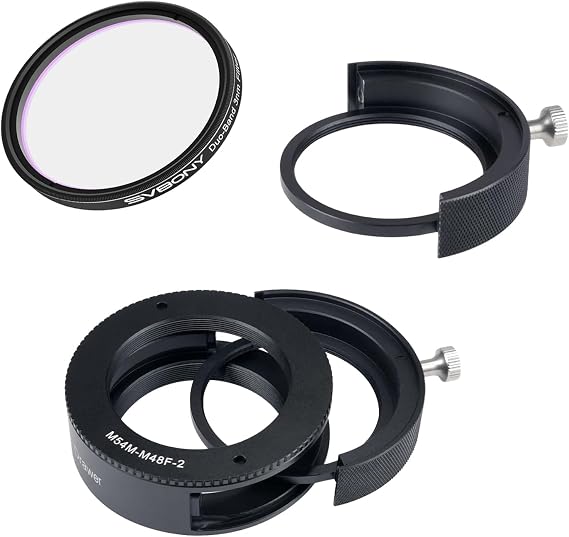 SV226 M54 Telescope Filter Drawer, with M54-M48 Adapter Bundle with SV220 Telescope Filter, H-Alpha OIII 3nm Dual-Band 2" Nebula Filter, Telescope Accessories for Deep Sky Astrophotography
