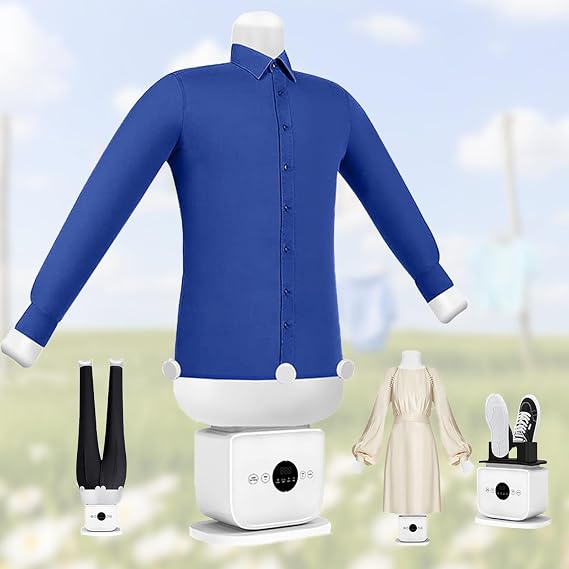Home Use Vertical Steam Closet - 360 Drying & Ironing Machine with Powerful Steam, Quick Dry, Odor Elimination, Hands-Free Wrinkle Removal, Temperature Control for Shirts, Pants