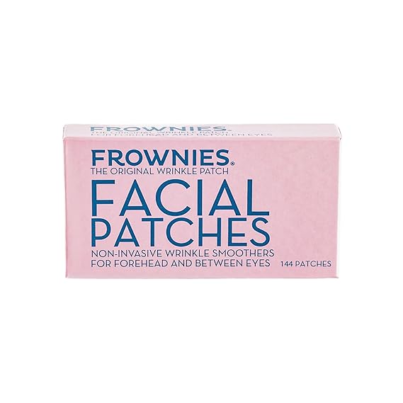 Frownies Forehead and Between the Eyes Wrinkle Patches - Hypoallergenic Facial Patches to Smooth & Soften Forehead Wrinkles & Eleven Lines - For Overnight Use, 144 Patches