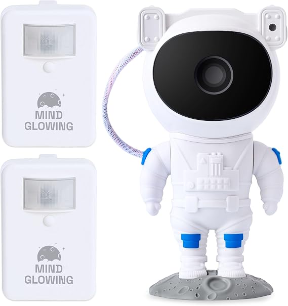 Mind-Glowing Fear-Free Nighttime Galaxy Set: Toilet Light with Motion Sensor (2 Pack) & Astronaut Galaxy Projector