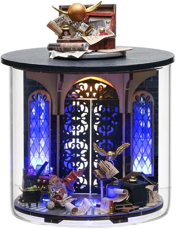DIY Miniature House Kit for Adults, Tiny House with LED Lights