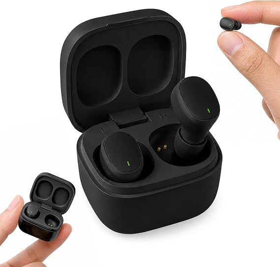 Mini Invisible Sleep Wireless Earbuds, Bluetooth 5.3, Mic & Charging Case