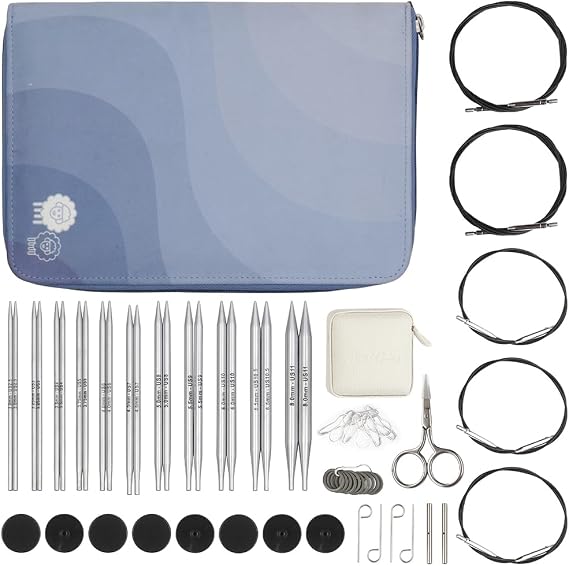 KnitPro Nova Regal Interchangeable Needle Set 5" (13cm) |11 US Sizes (2.5 to 11)