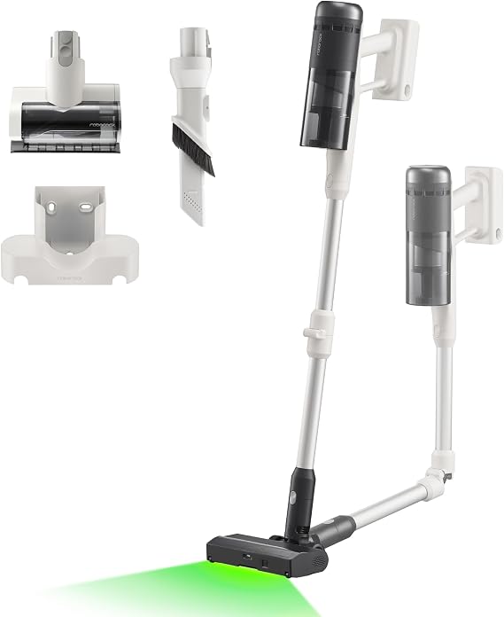roborock H60 Pro Cordless Stick Vacuum Cleaner, 90 Bendable, 80Min Runtime | 170AW Suction Power, Green Dust-Detecting LED, Anti-Tangle Vacuum Cleaner for Home, Carpets, Hard Floors & Pet Hair