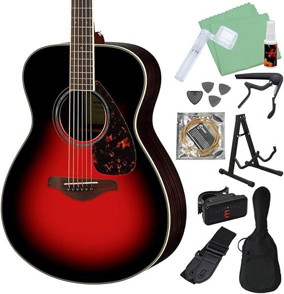 Yamaha FS830 DSR Acoustic Guitar Beginner Set of 12